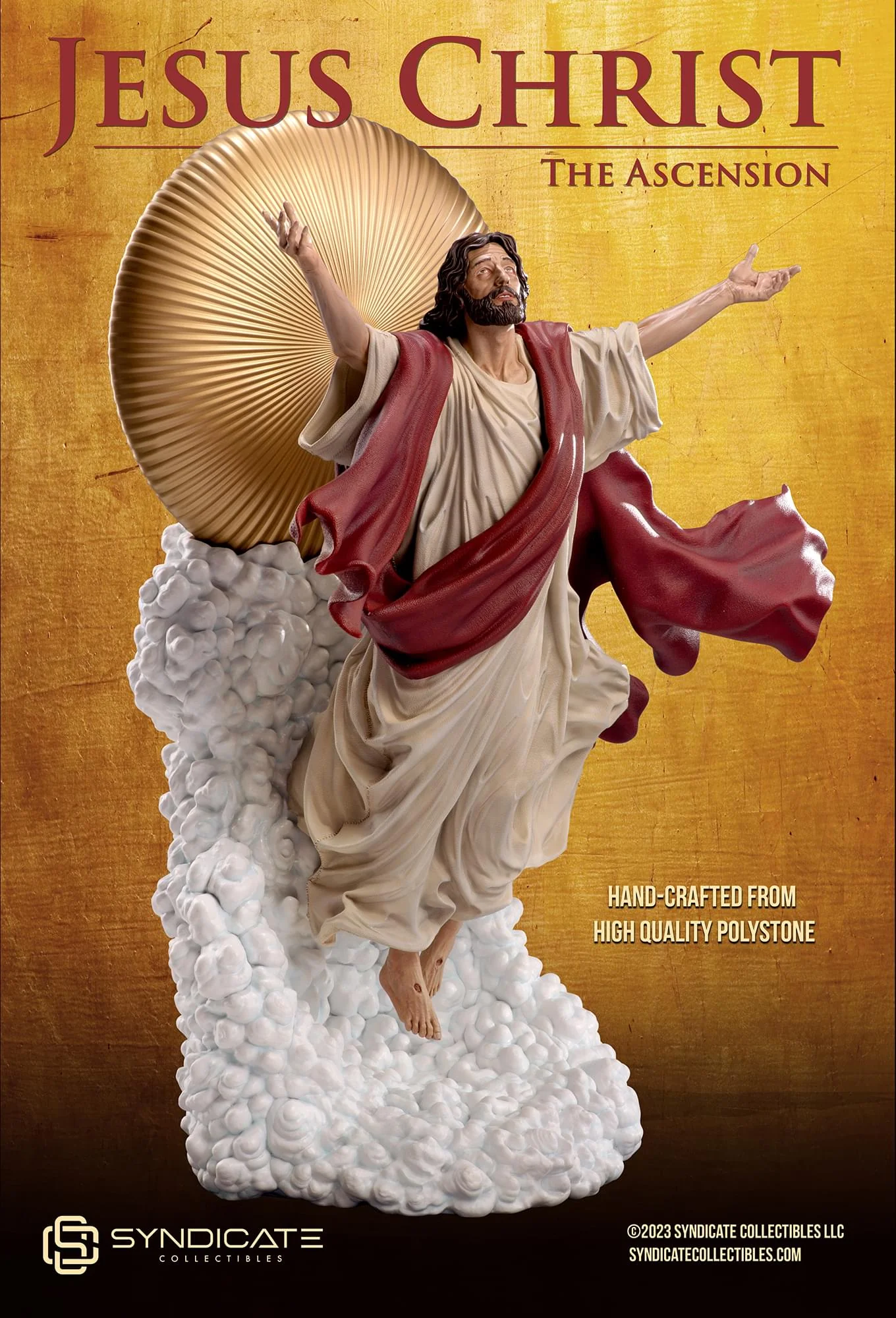 Ascension of Jesus Christ 27-Inch Premium Statue | 1:4 Scale Red Robe Edition - Image 5